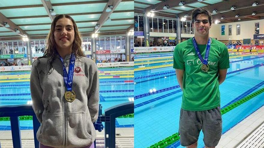 Dos oros y tres bronces para Aragón en el Nacional infantil de invierno