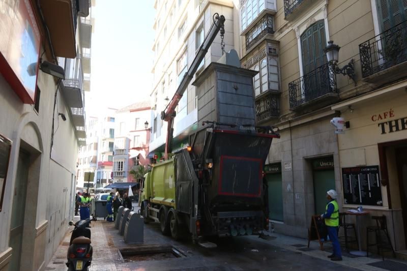 Limasa ya recoge la basura del centro de Málaga