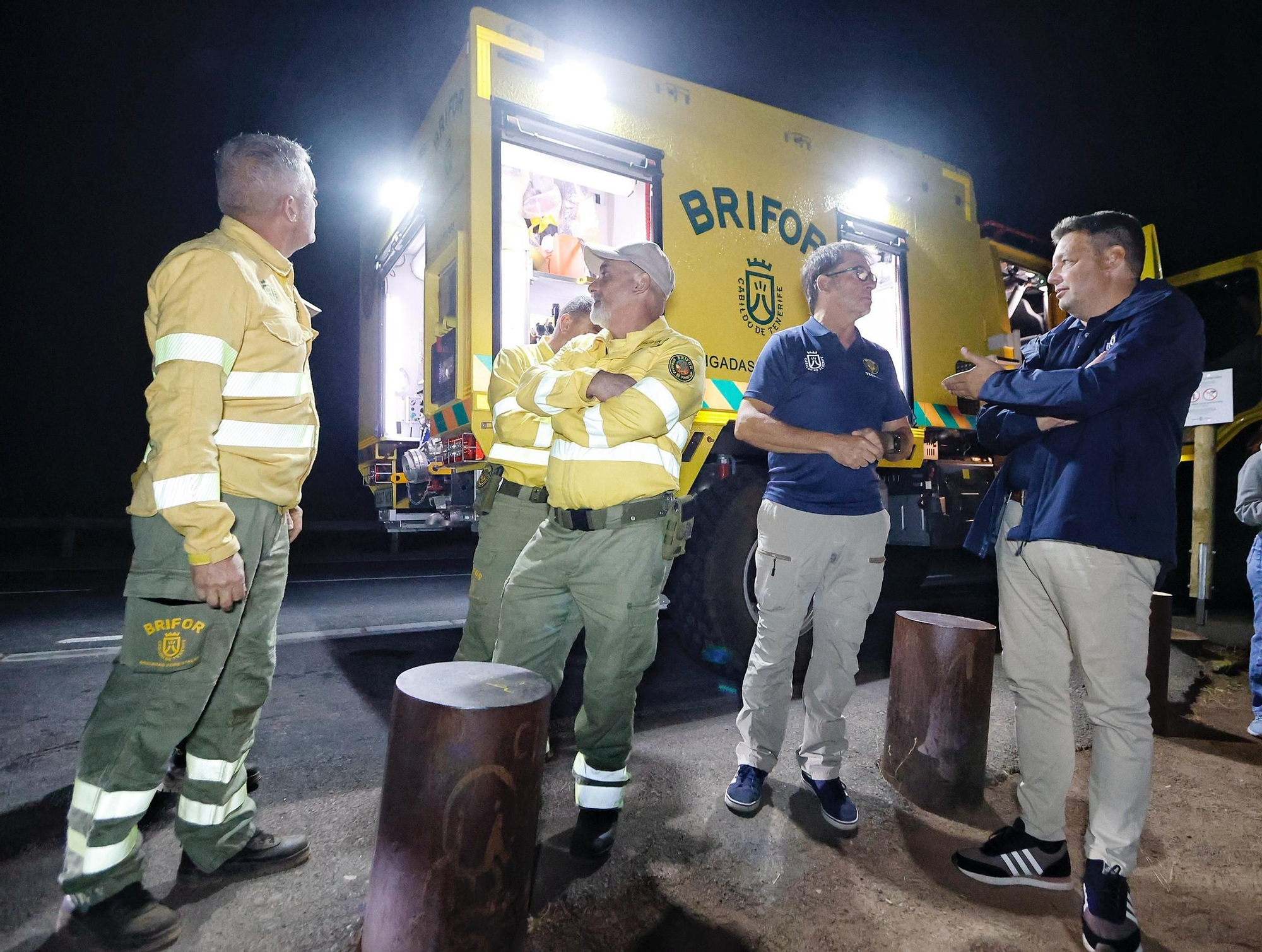 Visita nocturna al Operativo de Prevención y Extinción de Incendios Forestales