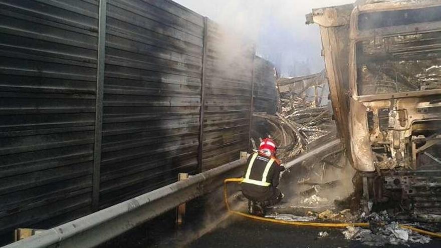 El grupo de emergencias de A Gudiña intervino en el operativo. // FdV