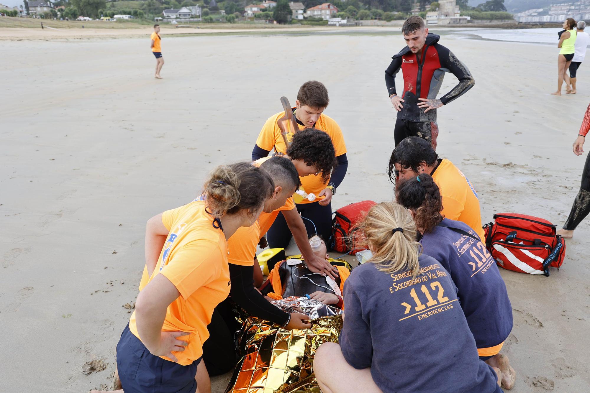 Así fue el rescate de película en Monteferro y Praia América