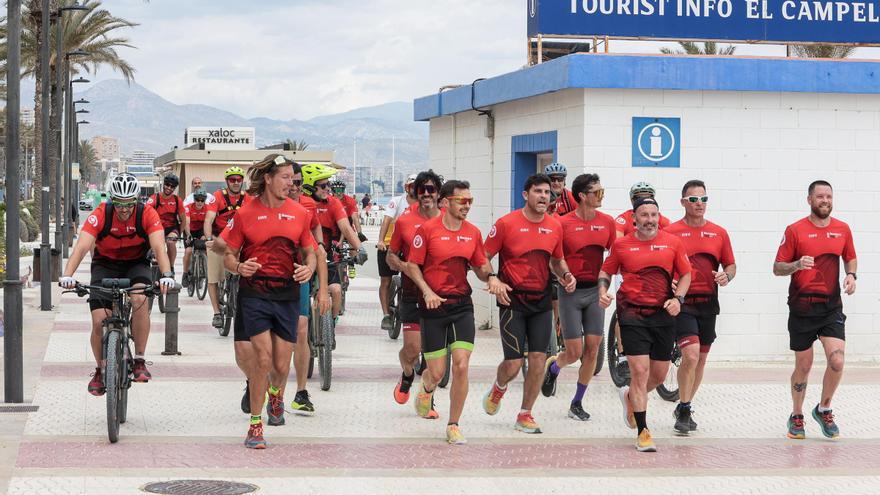 Carrera solidaria de los bomberos de Benidorm para recaudar fondos para la ELA