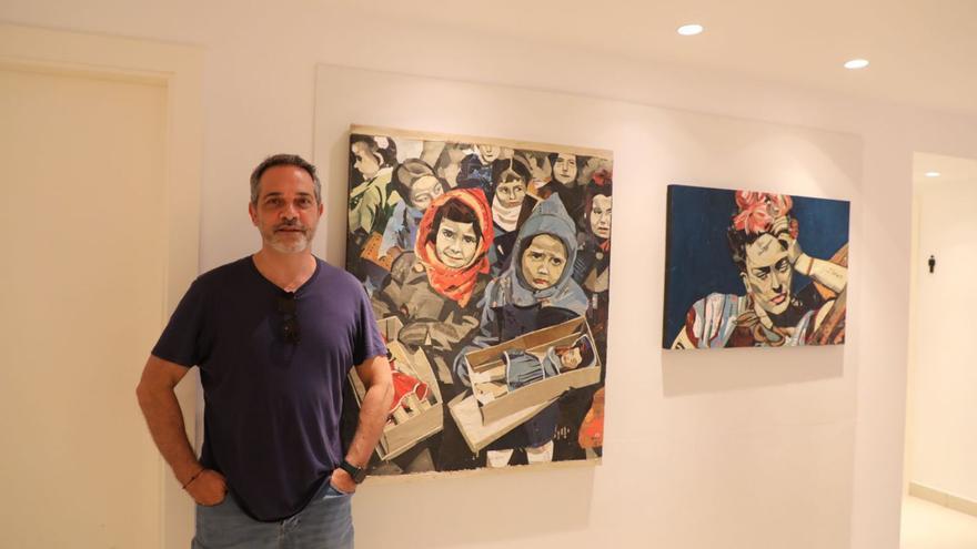García Villegas llena de ‘collages’ realistas la sala del Cala Saona