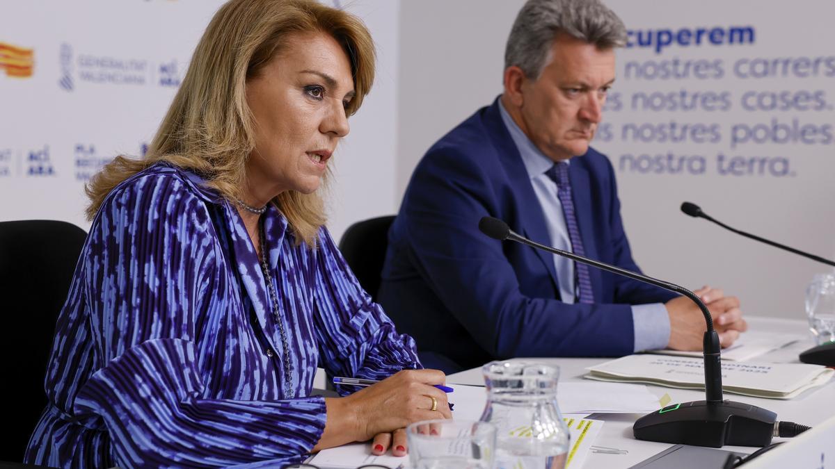 La vicepresidenta y portavoz del Consell, Susana Camarero, este martes en rueda de prensa tras el pleno.