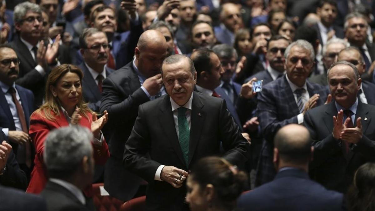 Erdogan, durante un acto del día del Doctor en Ankara, el 14 de marzo.