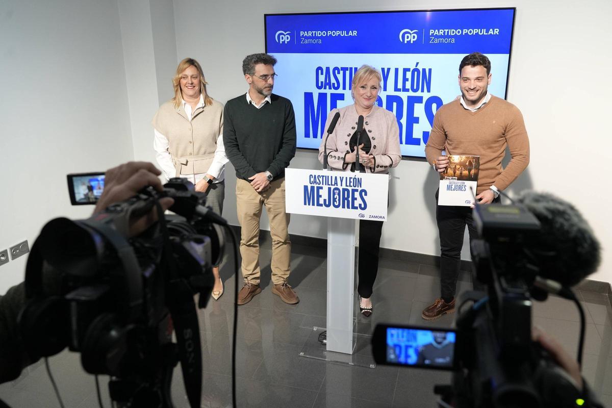 La candidatura del Partido Popular a las Cortes de Castilla y León por Zamora, encabezada por Leticia García Sánchez, presenta el programa electoral para la provincia.