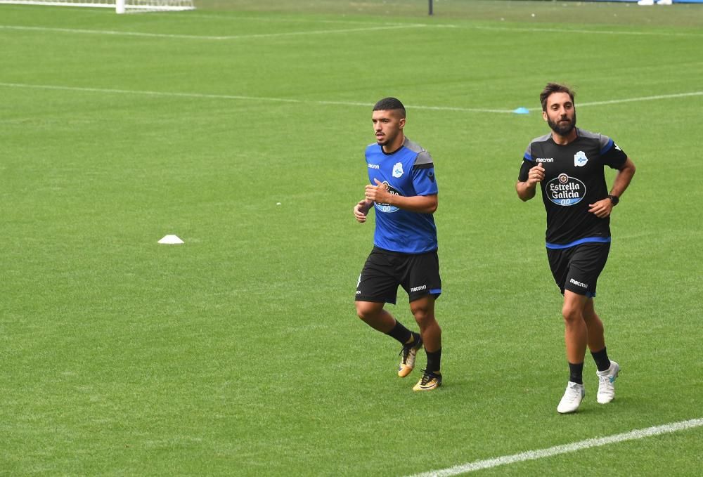 Sesión en Riazor para el duelo con el Levante