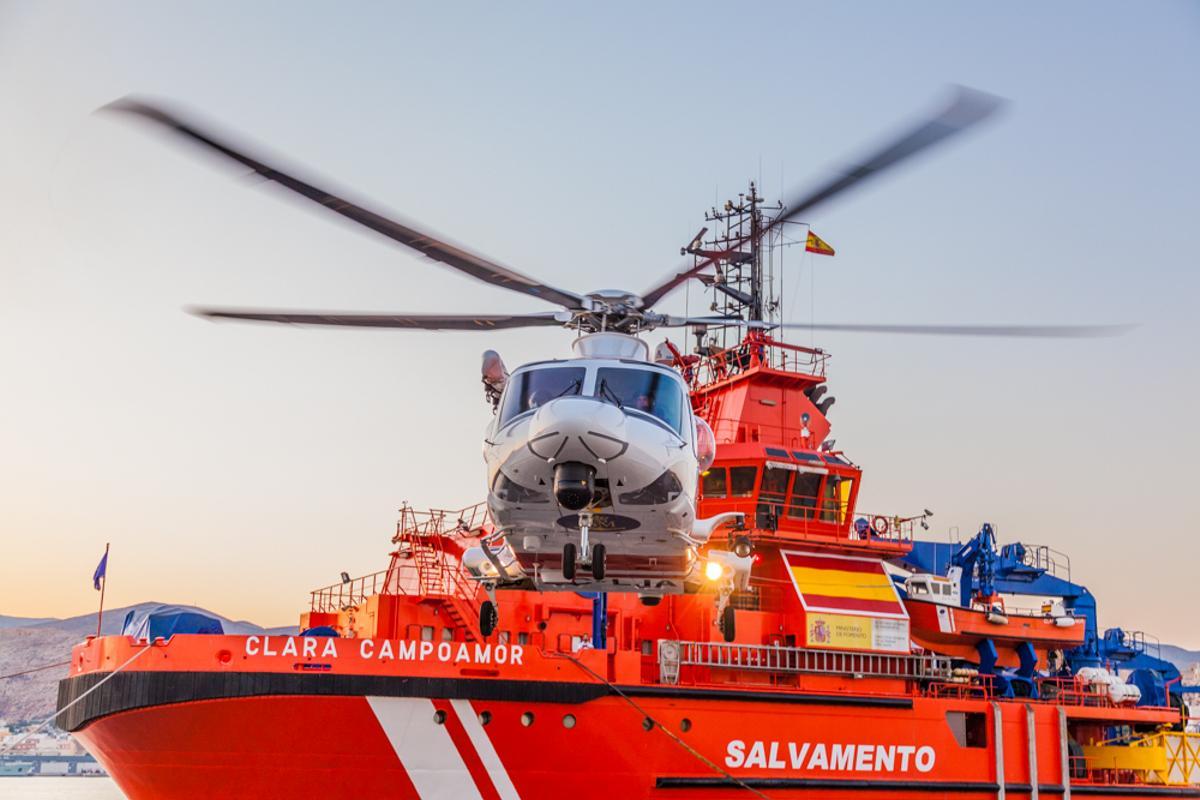 Imagen de una intervención de Salvamento Marítimo.