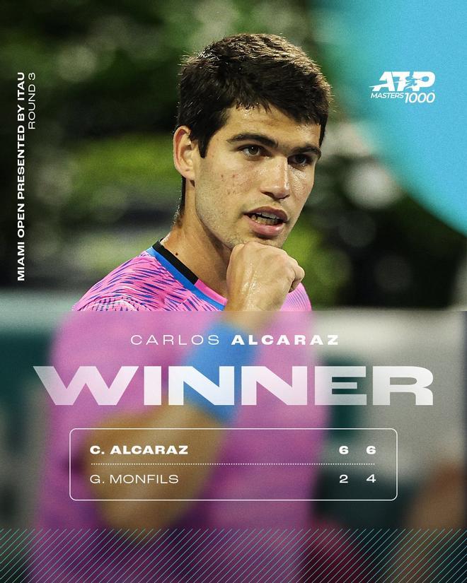 Carlos Alcaraz vence a Monfils en Miami