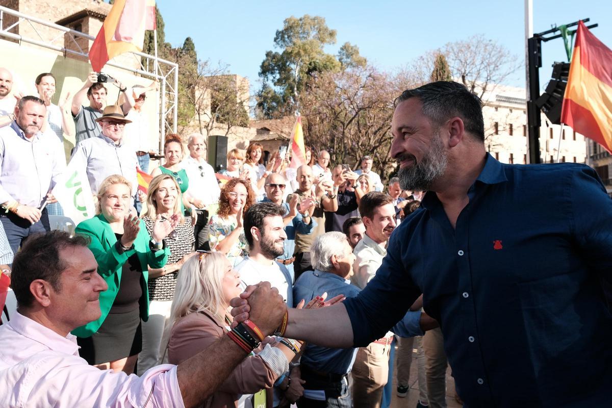 El mitin de Abascal y Buxadé (Vox) en Málaga
