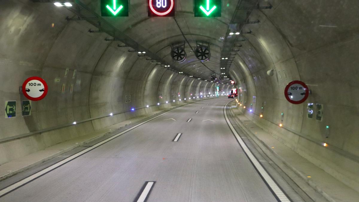 Imagen del túnel de Lilla (A-27), que mejora la conexión entre Tarragona y Lleida