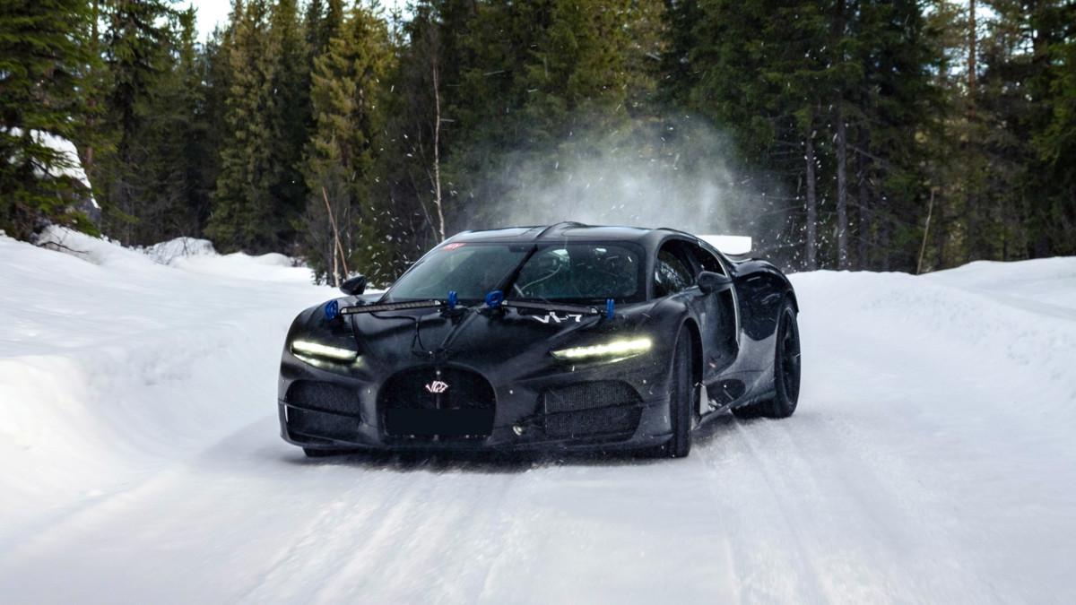Bugatti somete al Tourbillon a carreteras nevadas reales para evaluar el comportamiento dinámico y la precisión de la dirección.