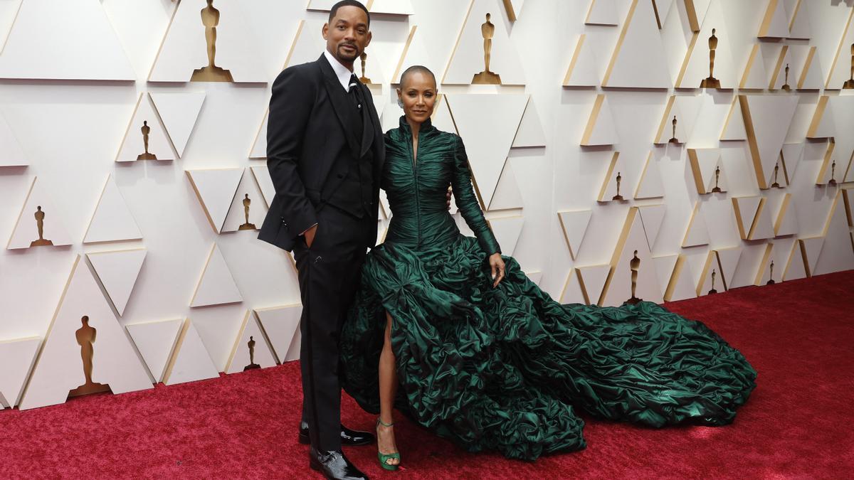 Will Smith y Jaden Smith, en la alfombra roja de los premios Oscar.