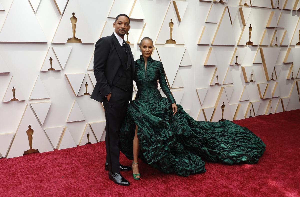 Will Smith y Jaden Smith, en la alfombra roja de los premios Oscar.