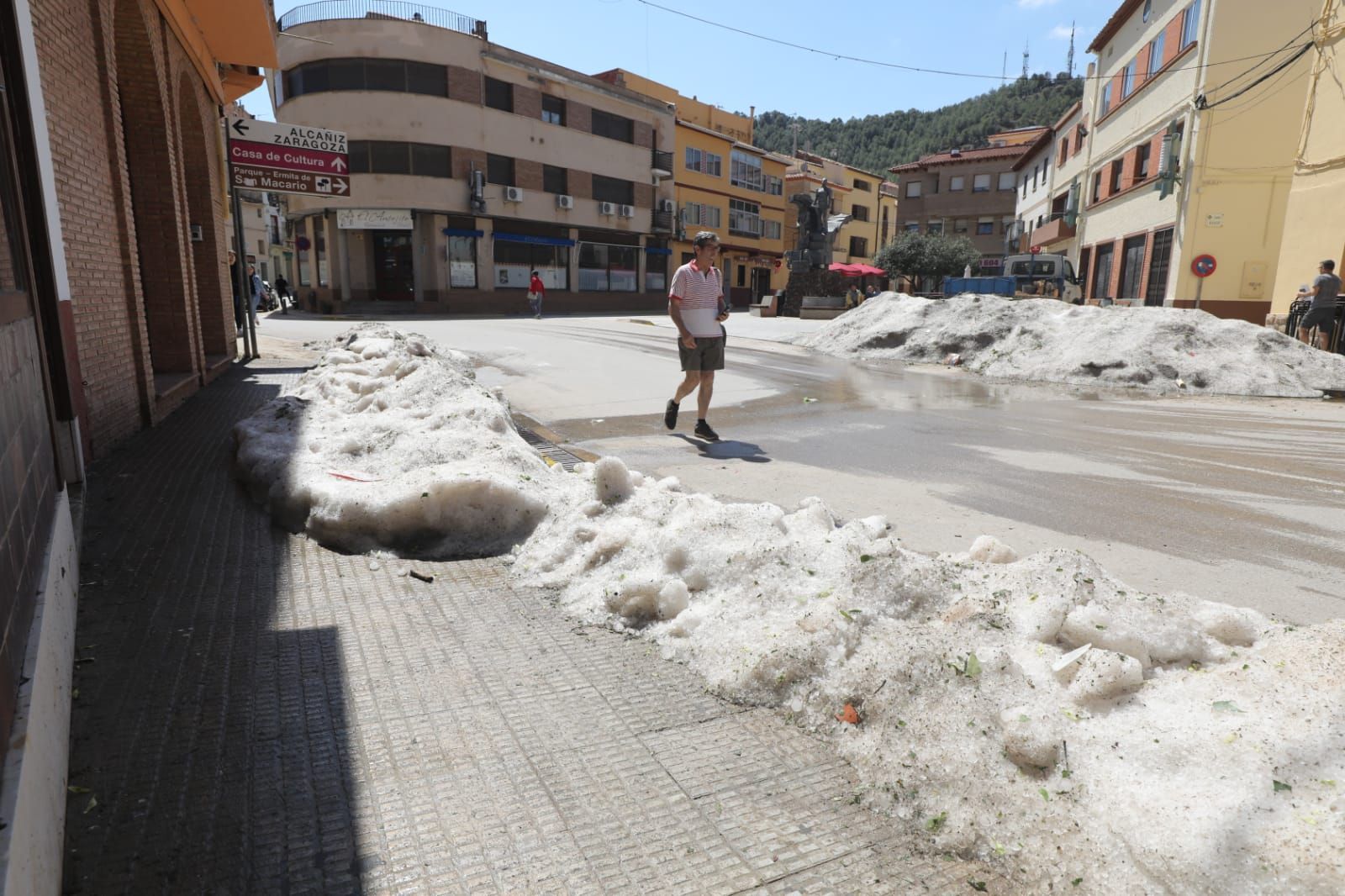 Efectos de la granizada en Andorra