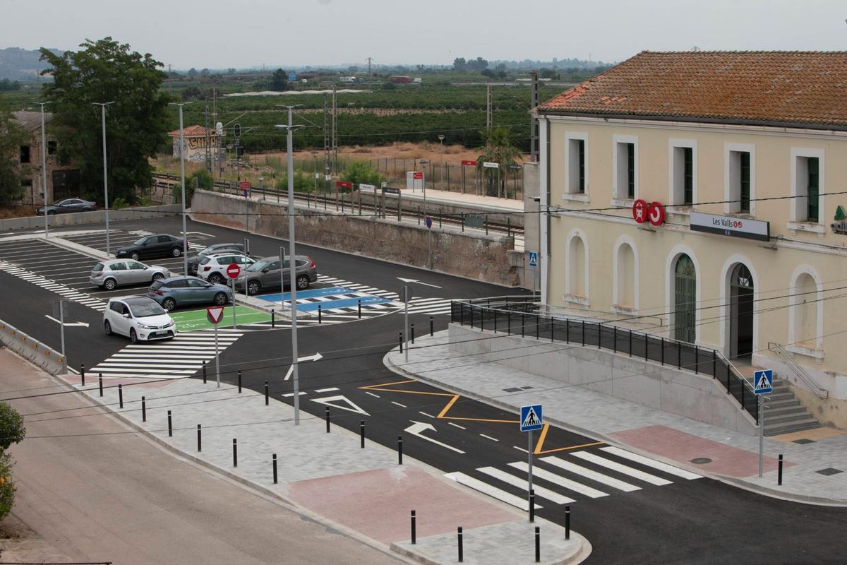 Entorno de la estación de tren de les Valls
