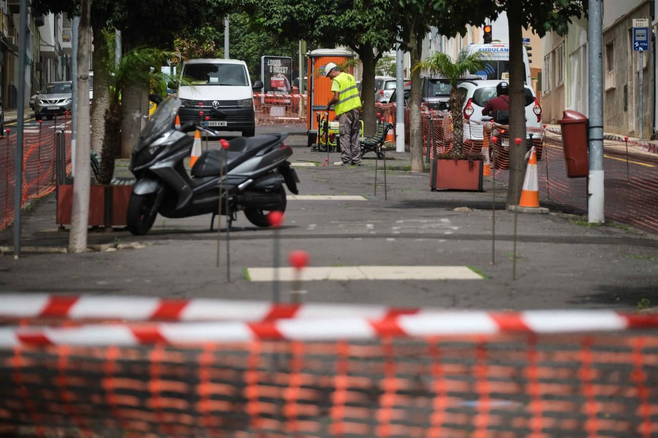 Obras de repavimentación de la Avenida 25 Julio, en Santa Cruz