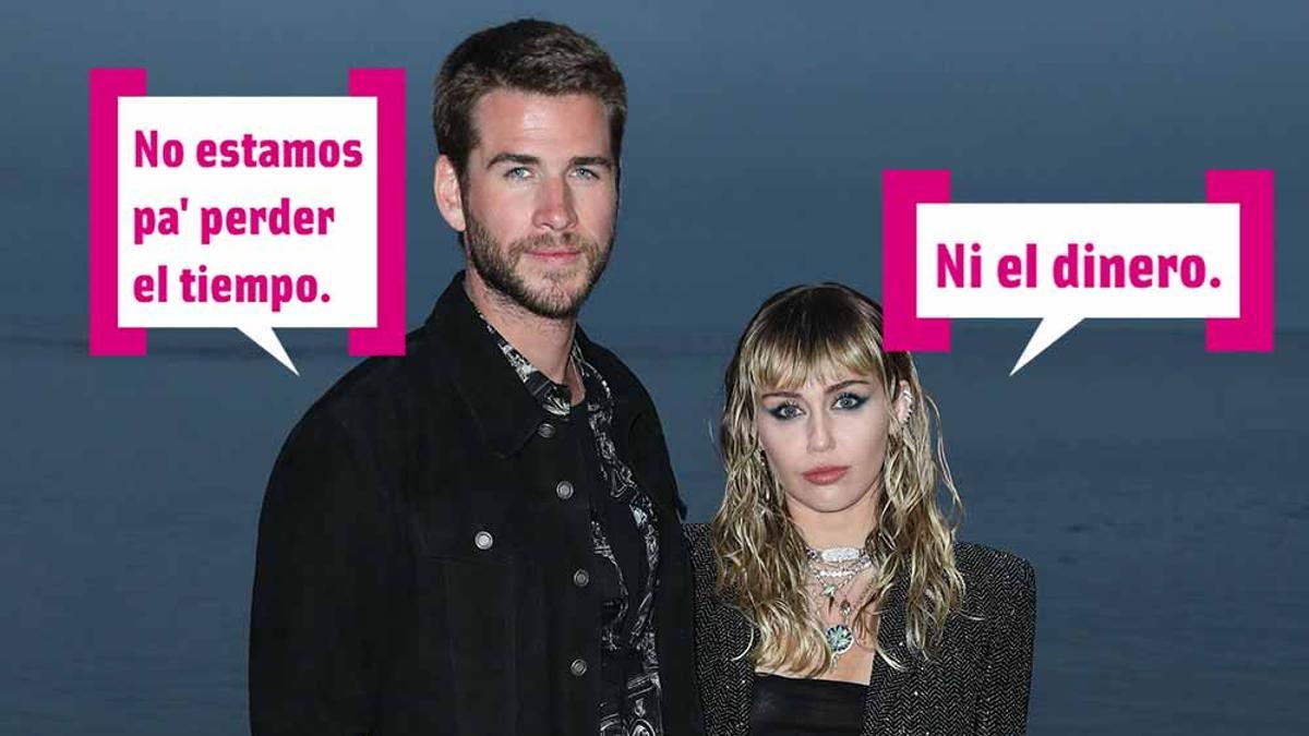 Liam Hemsworth y Miley Cyrus en un evento en Malibu
