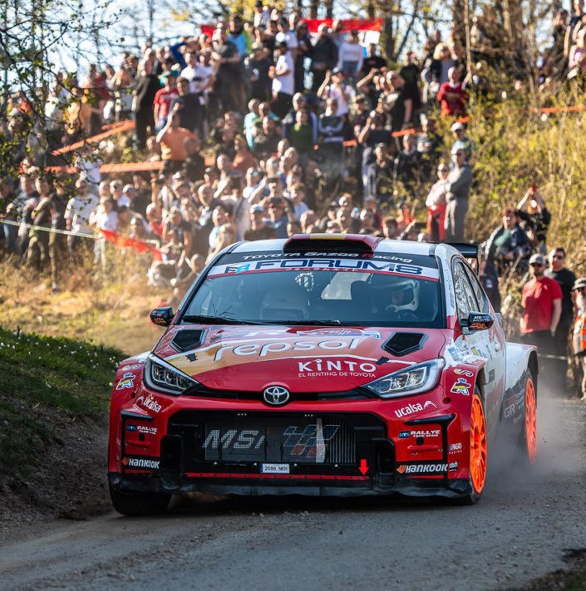 El GR Yaris Rally2 de Alejandro Cachón. |