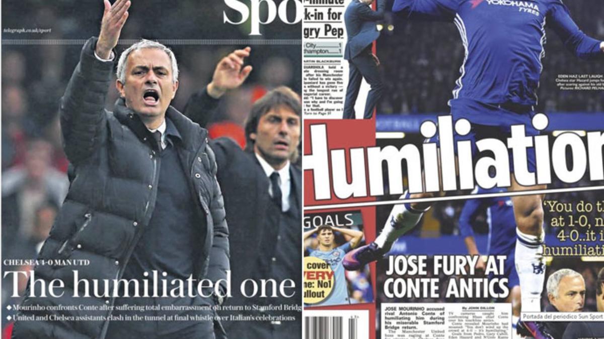 La prensa británica fue muy dura con Mourinho