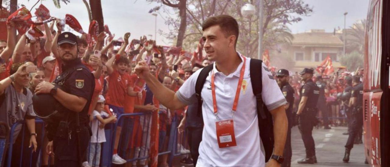 Pablo Haro antes de la final del play off en el Rico Pérez. | PRENSA REAL MURCIA