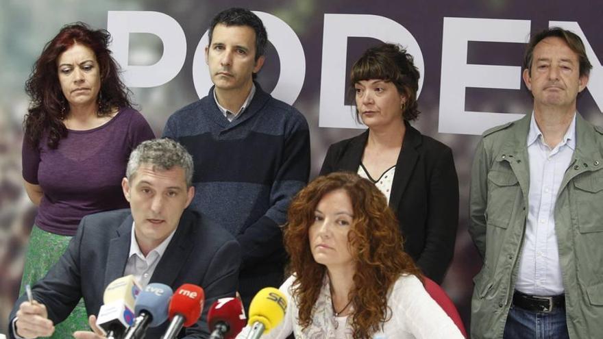 Cabezas de lista de Podemos en las cinco circunscripciones de la Región de Murcia.