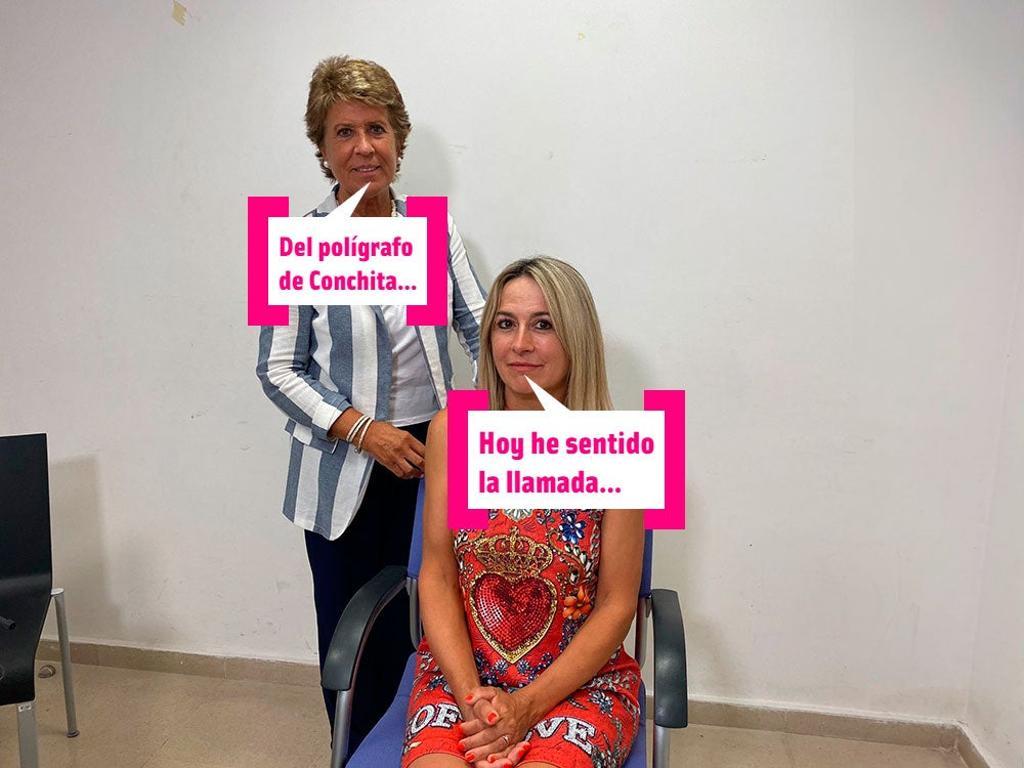 Nela, la madre de Melyssa Pinto, con Conchita