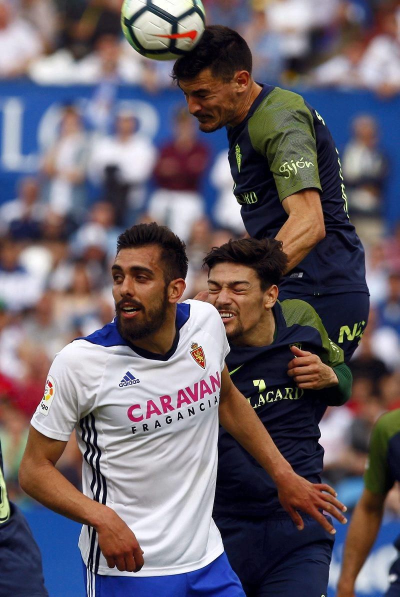 Sufrida victoria del Real Zaragoza contra el Sporting de Gijón