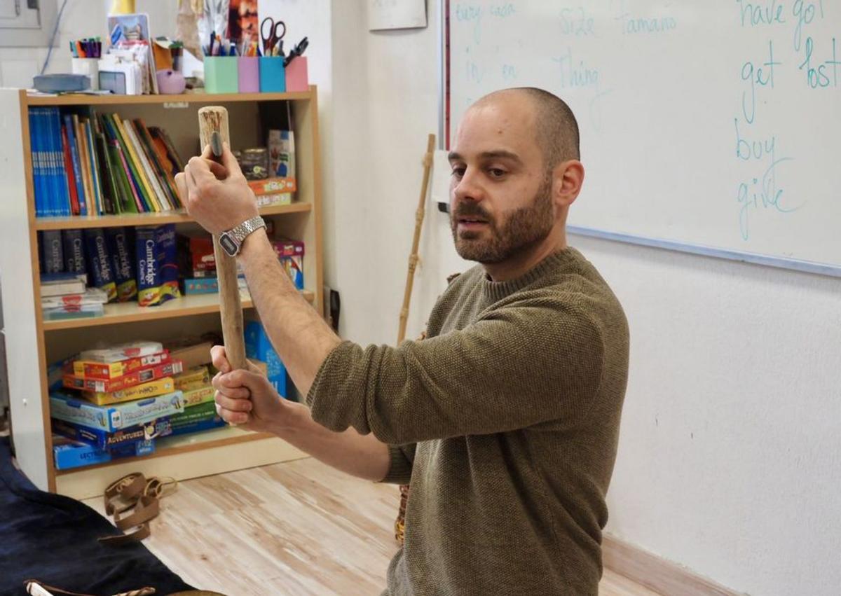 Víctor García, ayer, en plena actividad. | Bernabé