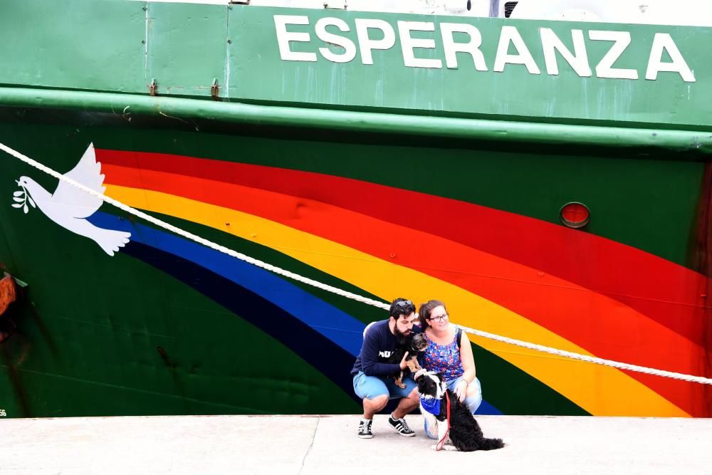 El barco Esperanza de Greenpeace en A Coruña