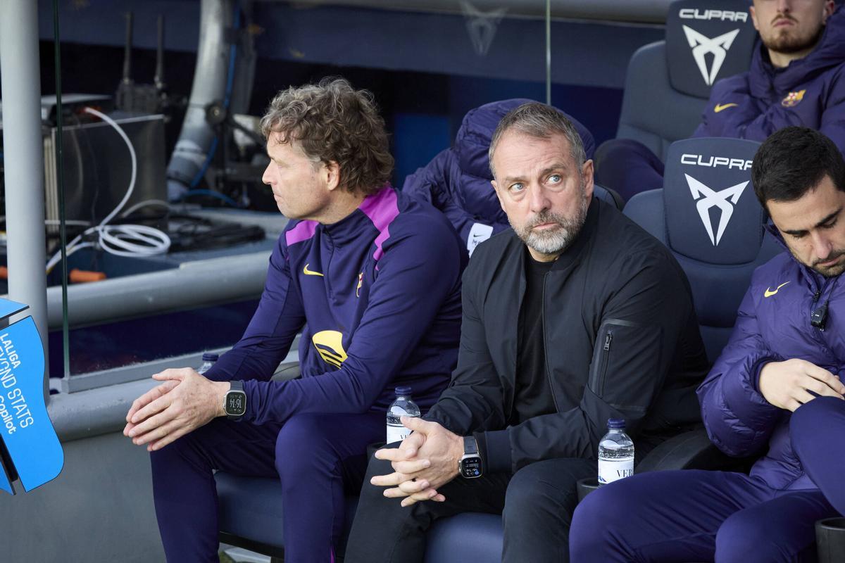 Hansi Flick, en el partido entre el Barça y el Alavés
