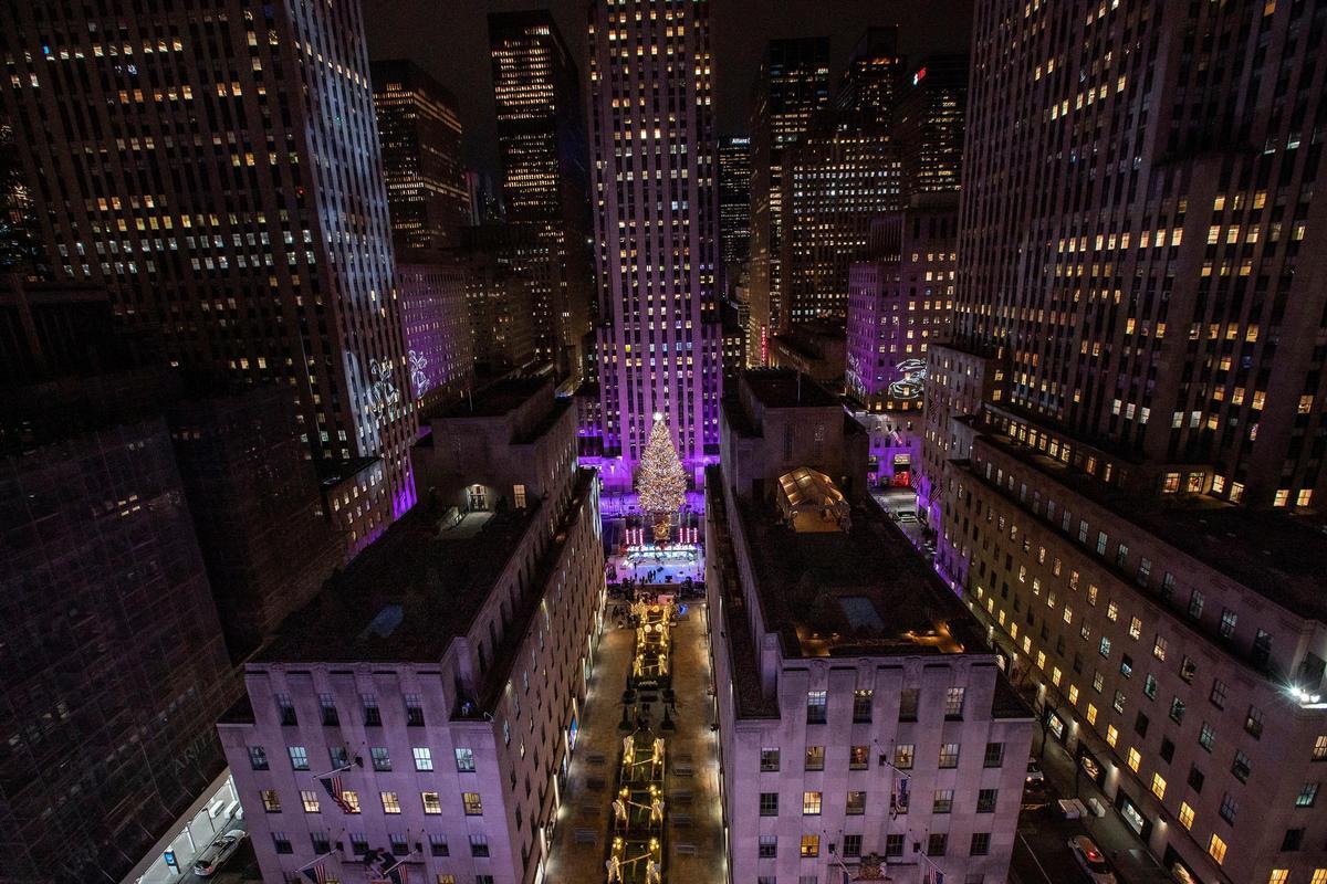 Iluminación del árbol de Navidad del Rockefeller Center en Nueva York