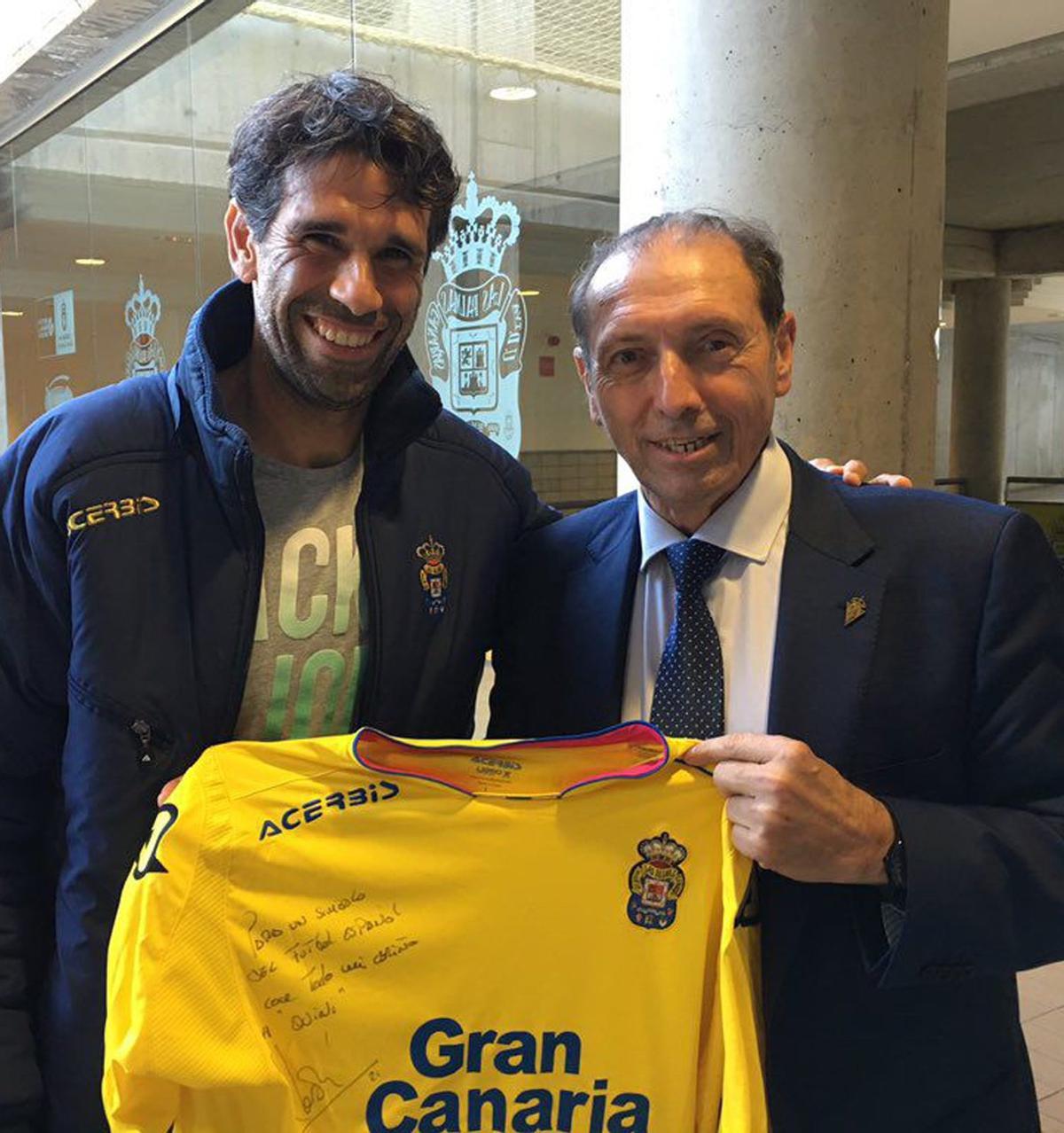 Valerón y Quini.