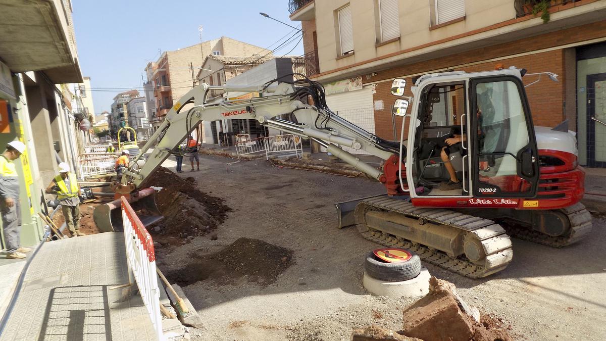 Un moment de la realització de les obres, que van començar el juliol passat