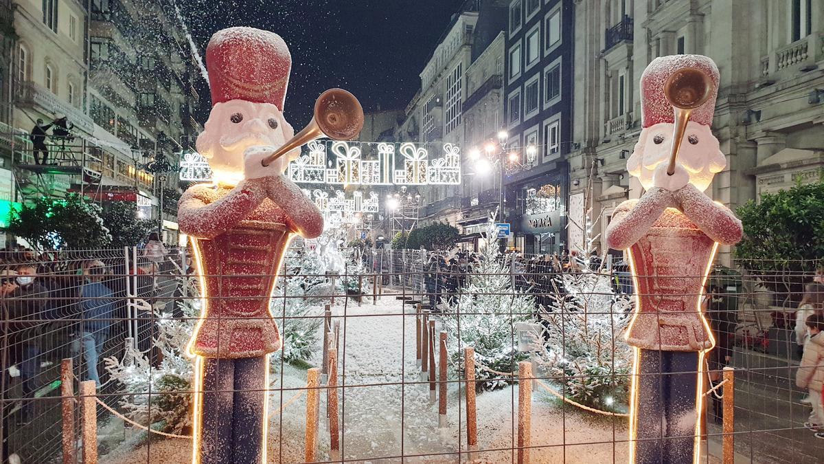 Las mejores imágenes del encendido de la Navidad en Vigo