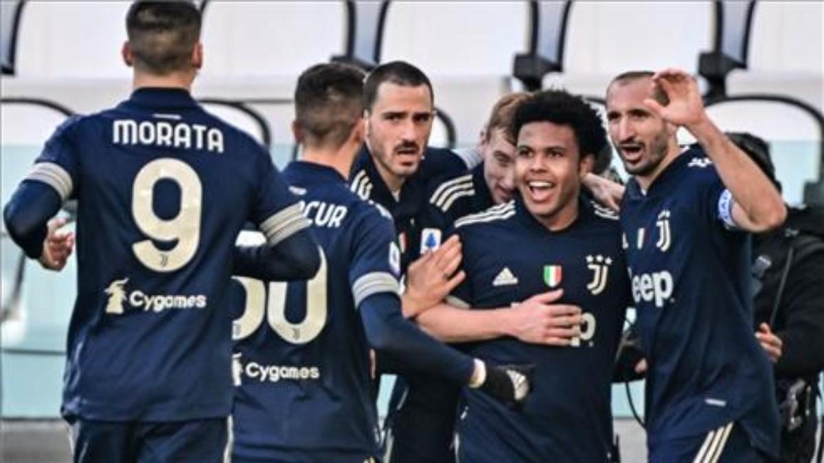 La Juve celebrando el segundo gol