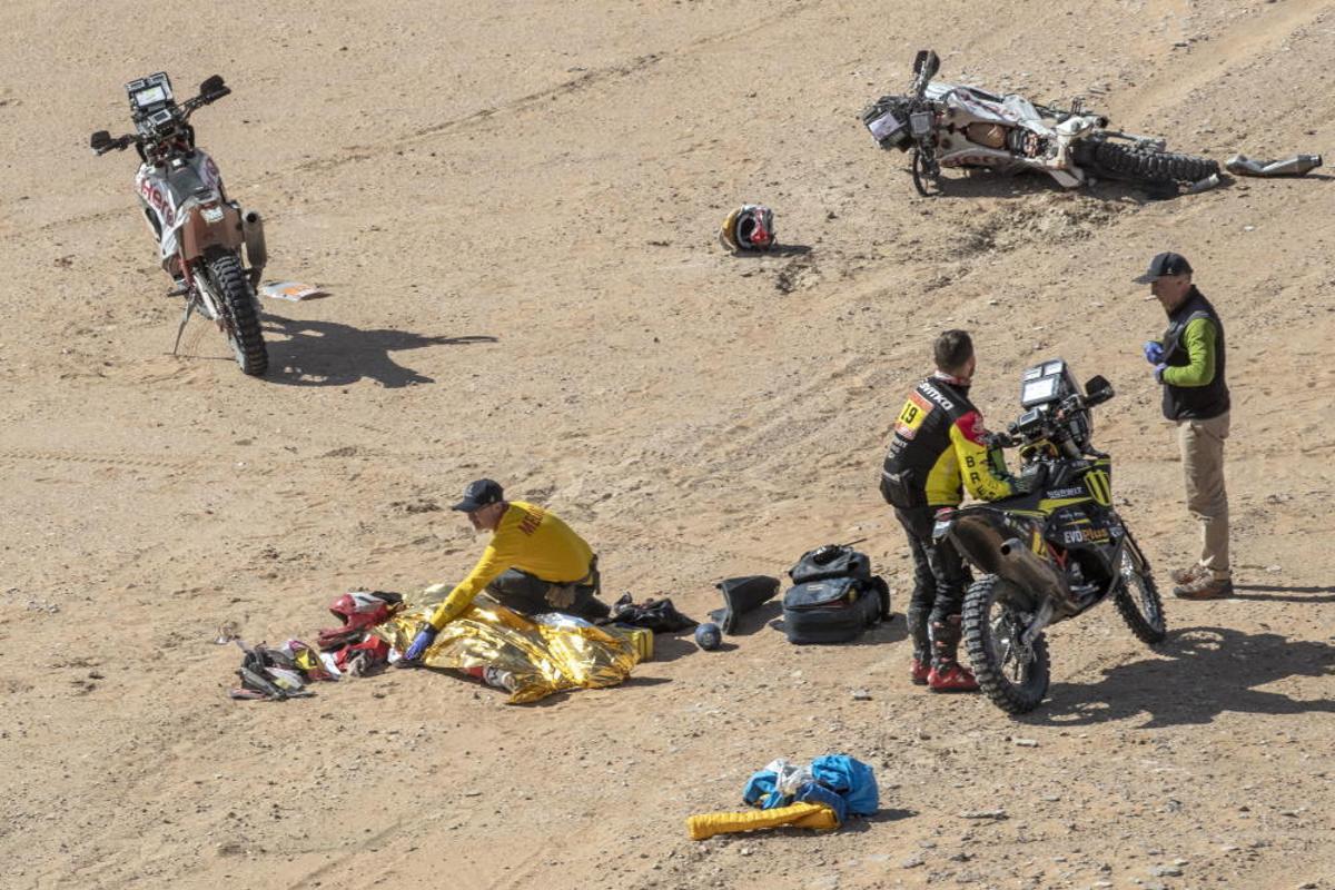 Las imágenes del trágico accidente de Gonçalves en el Dakar 2020 Las imágenes del trágico accidente de Gonçalves en el Dakar 2020