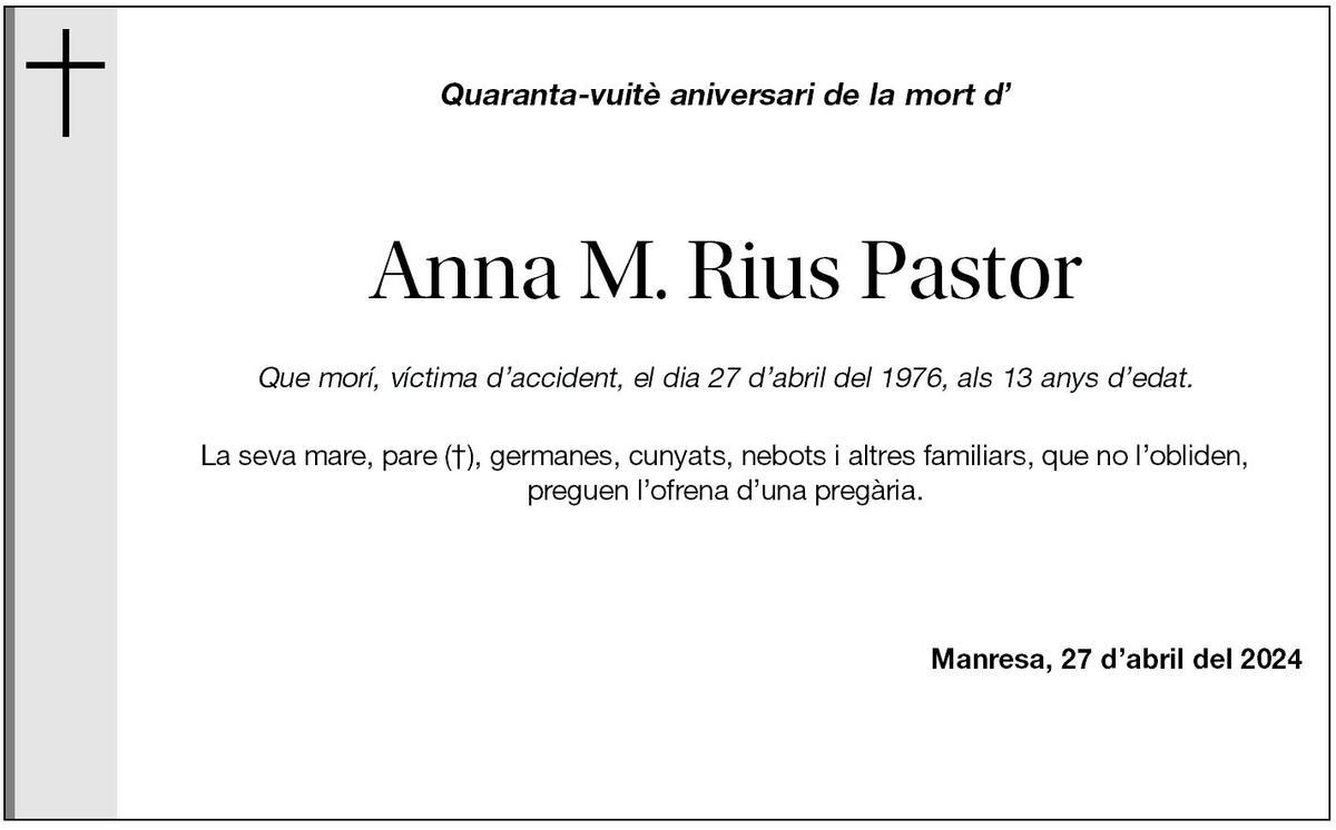 Anna M. Rius Pastor