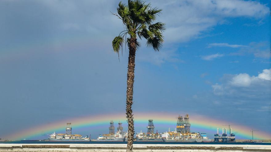 Arcoíris en la Avenida Marítima de Las Palmas de Gran Canaria (4/2/2021)