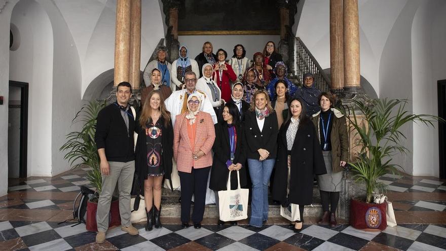 Las participantes en la iniciativa, durante su visita a la Diputación de Córdoba.