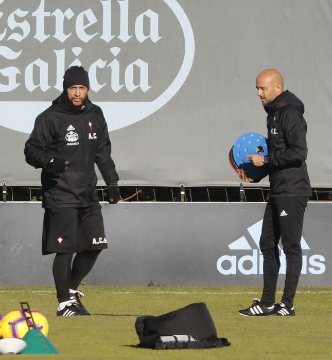 El Celta prepara en A Madroa el partido en Vallecas