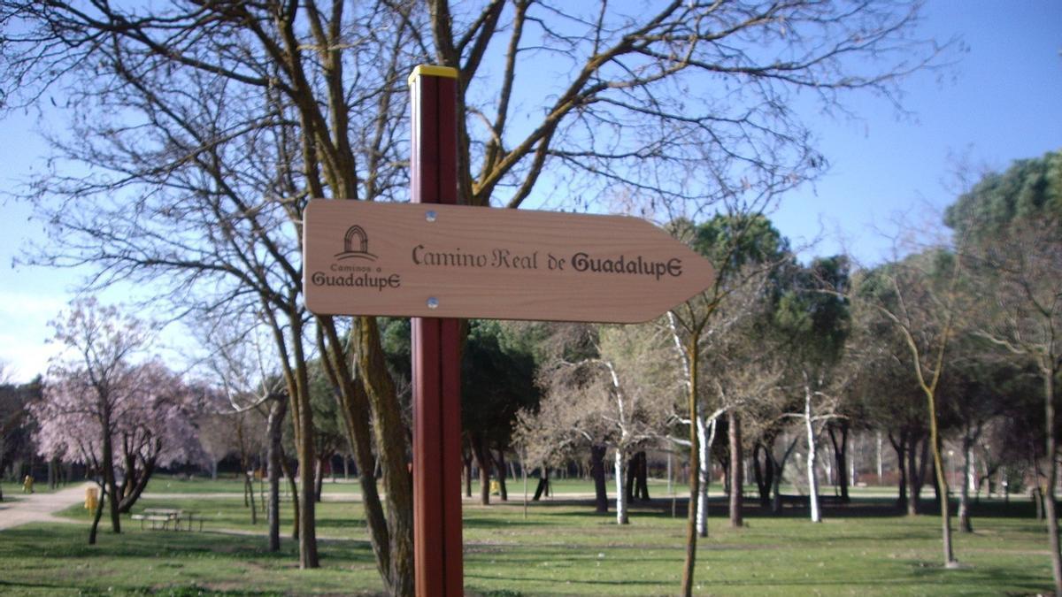 Señalización del Camino Real de Guadalupe.