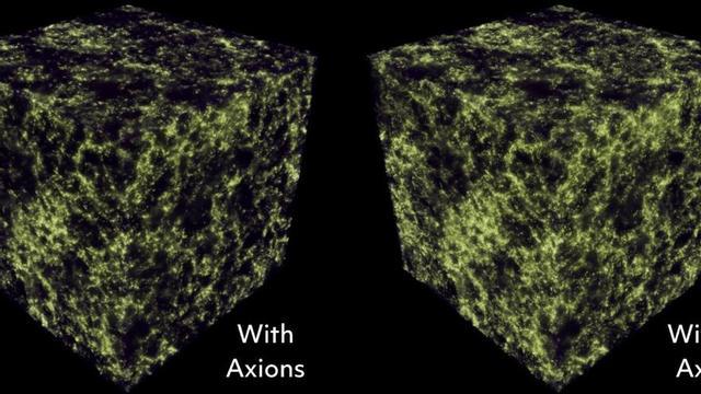 Una simulación por computadora de una sección del universo.