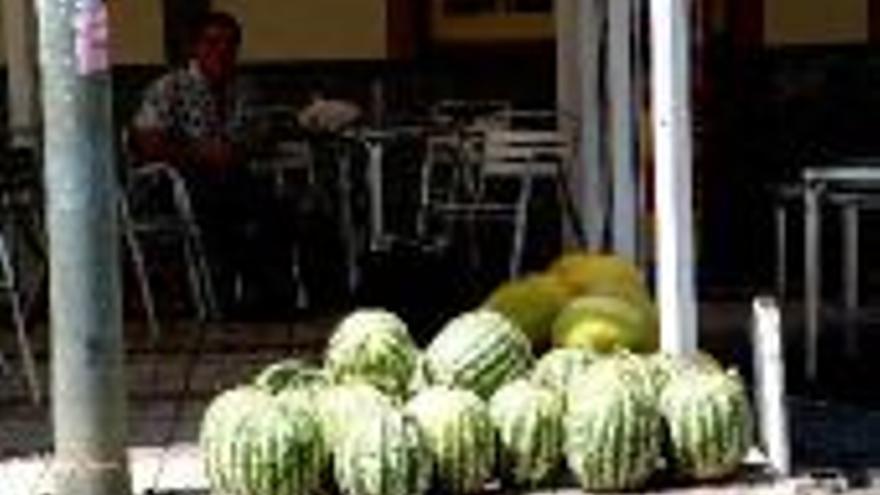 El nivel de venta ambulante de melones baja un 60%