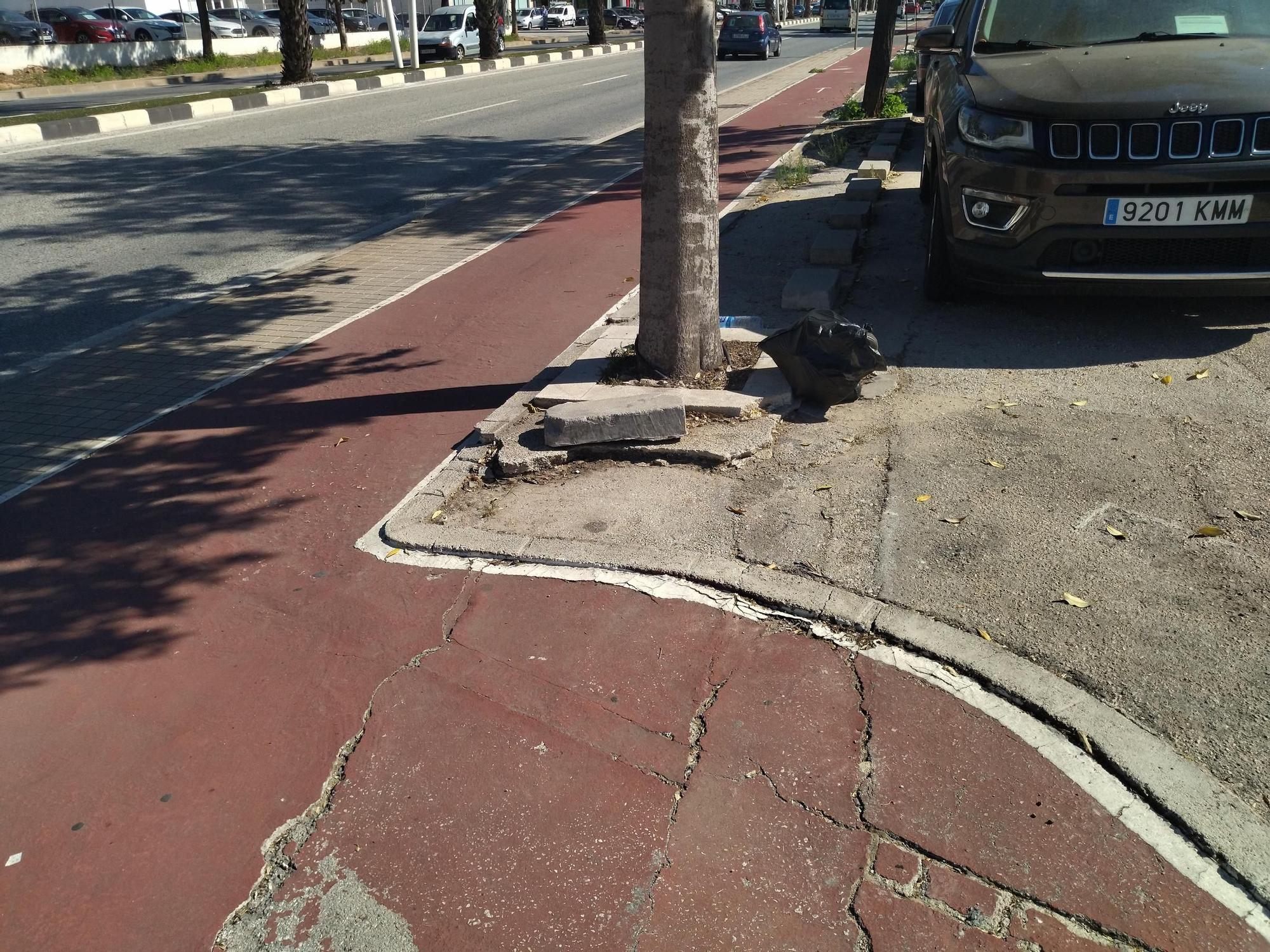 El carril bici más desastroso está en Dénia