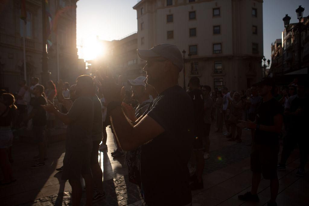 La protesta de las empresas auxiliares de Cartagena, en imágenes