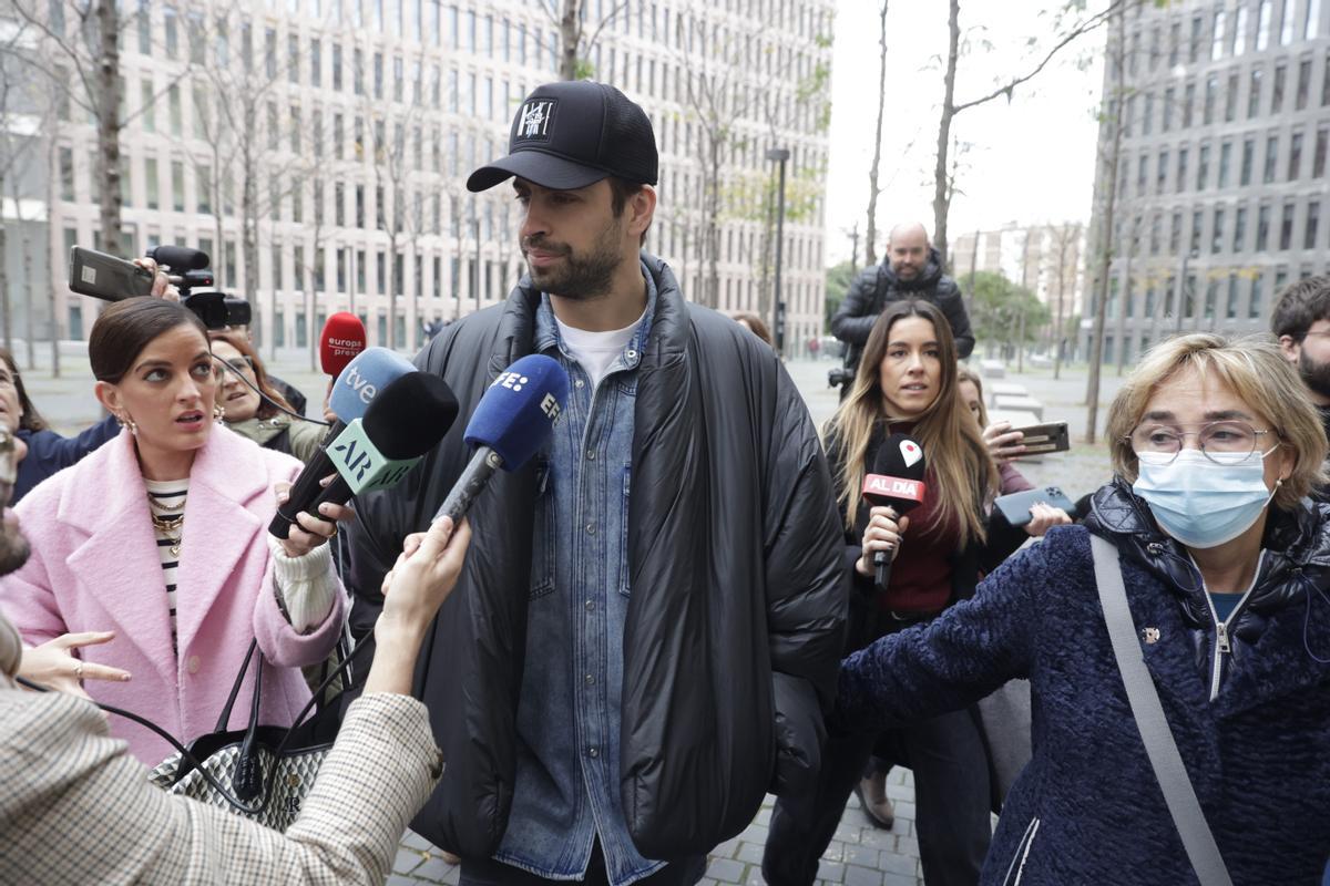 Gerard Piqué, en la Ciutat de la Justícia de LHospitalet.