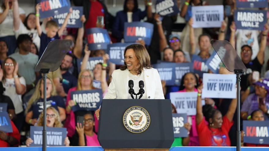 Kamala Harris corta una protesta propalestina durante su discurso en Detroit: &quot;Estoy hablando yo&quot;