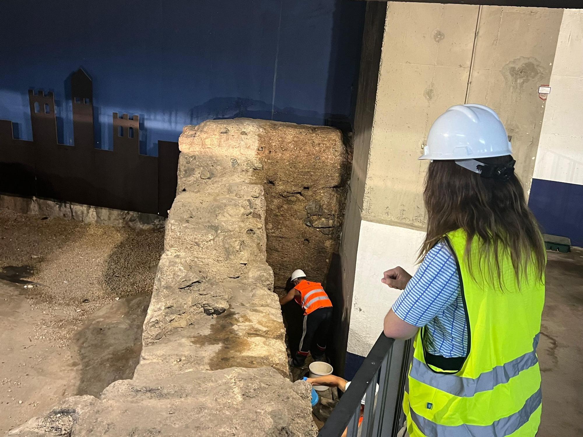 Inicia la reecuperación de la Muralla del Sol, ubicada bajo La Glorieta de España en Murcia