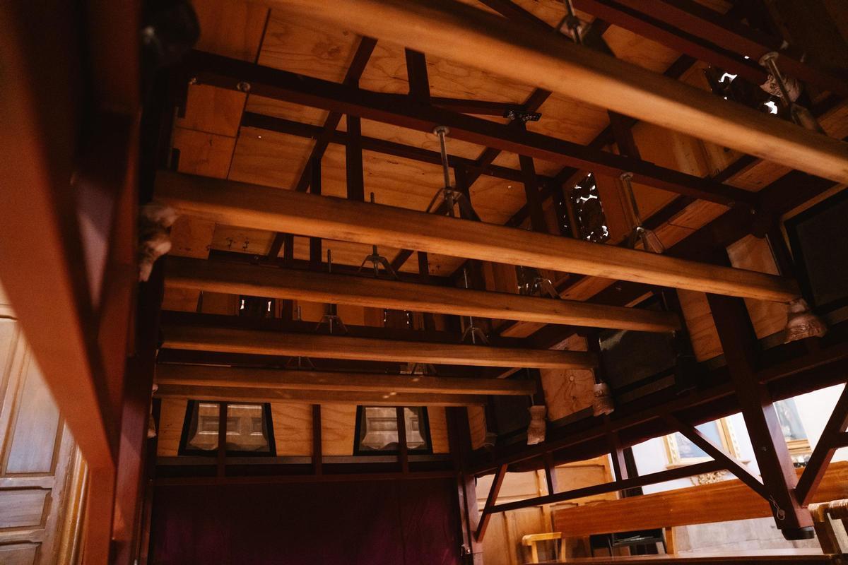 Interior del paso del Cristo de las Tres Caídas.